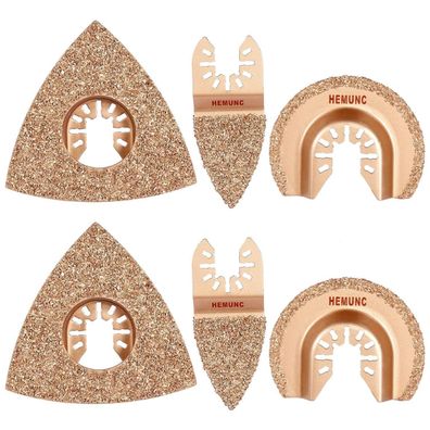 HEMUNC 6-teiliges Multitool Sägeblatt-Set für Fliesenfugenentfernung