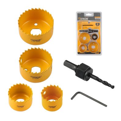 Hoteche 6-teiliges Lochsäge Set für Holz, Kunststoff und Faserplatten (Ø32-54mm)