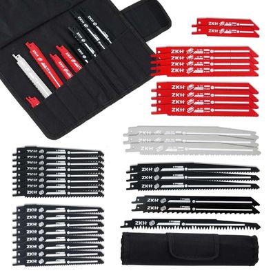 ZKH 35tlg Säbelsägeblätter Set CRV & BIM für Holz & Metall, inkl. Tasche