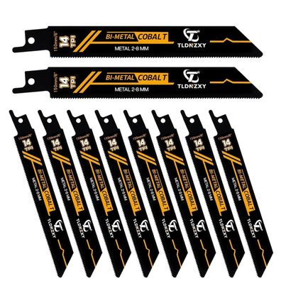 20tlg Säbelsägeblätter Metall 150mm 14TPI HSS mit 8% Kobalt für Metallbleche