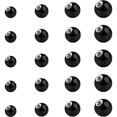 Gojewen Piercing Kugeln 1,2mm/1,6mm Silber Ersatzkugel Schraubkugel 3/4/5/6mm