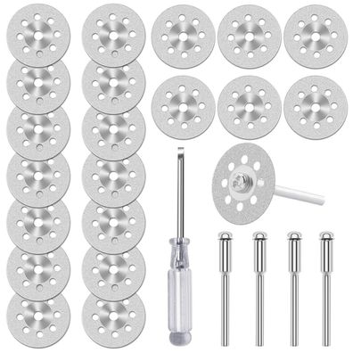 20x Diamant Trennscheiben 22mm für Multifunktionswerkzeuge mit 4x 3mm Schaft