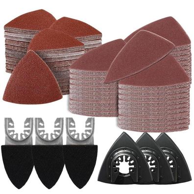 Aozzy 156tlg. Multitool Schleifplatten-Set für Delta-Schleifer mit 150