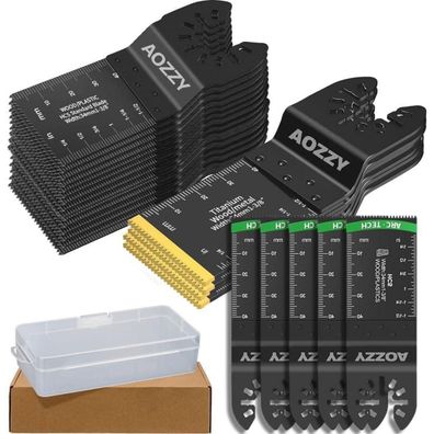 Aozzy 50-teiliges Multitool Sägeblätter Set für Holz und Metall