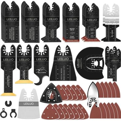 LEILUO 134-teiliges Oszillierende Sägeblätter Set für Multitools mit