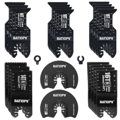 Batiopv 22tlg Multitool Sägeblatt Set Universal Zubehör für Holz, Metall