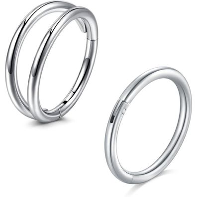 MODRSA Nasenpiercing Ring 16G 18G Hinged Clicker Septum 316L Chirurgenstahl