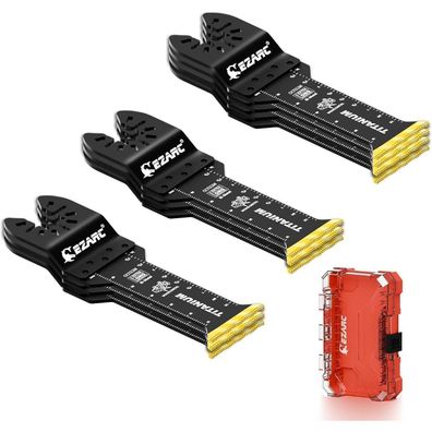 EZARC 10tlg Multitool Sägeblätter aus Titan, extra lang, oszillierend, für