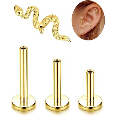 Adramata G23 Titan Helix Tragus Labret Lippenpiercing mit Innengewinde