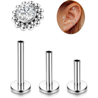 Adramata G23 Titan Helix Tragus Labret Lippenpiercing Medusa Innengewinde