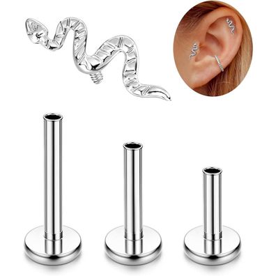 Adramata G23 Titan Helix Tragus Labret Lippenpiercing Medusa Innengewinde