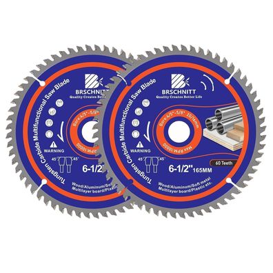 Brschnitt 165mm Kreissägeblatt 60T - Multi-Sägeblatt für Holz, Metall, Alu (2