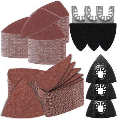 Aozzy 246tlg. Schleifset für Delta-Schleifer: Schleifplatten, Pad Halter