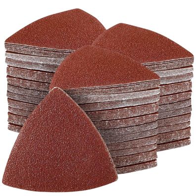 Aozzy 200x Dreieck-Schleifpads 80mm, Klett, Körnung 40-240 für Holz, Gips