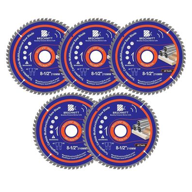 Brschnitt 216mm 60T Kreissägeblatt - Multi Sägeblatt für Holz, Metall, Alu