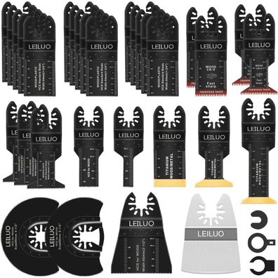 LEILUO 34tlg Oszillations-Multitool-Zubehör-Set | Universal | Mit Tasche |