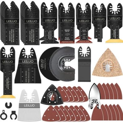 LEILUO 112tlg Oszillierendes Multitool Zubehörset - Schneiden, Schleifen