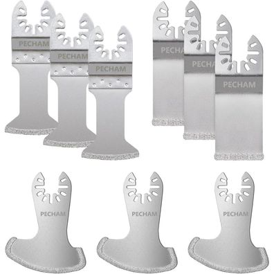 PECHAM 9PCS Diamant Sägeblatt Set für Oszillierwerkzeuge - Fugenentfernung