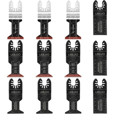 LEILUO 15tlg. Multitool Sägeblätter Set für Holz, Nägel, Trockenbau - Universal
