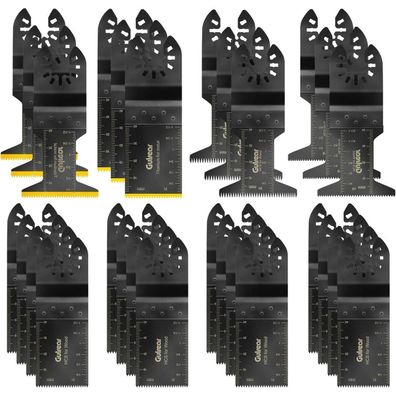 Aozzy 28-teiliges Oszillierende Multitool Sägeblätter Set, Titanium