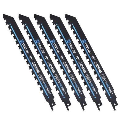 Muozlop 5 Stück Säbelsägeblätter Hartmetall 240mm für Stein, Metall, Ziegel