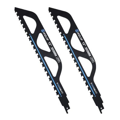 Muozlop 305 mm Säbelsägeblätter für Stein, Hartmetall, 2 Stück für Porenbeton