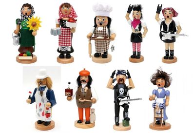 Räuchermännchen Berufe, verschiedene Figuren - 17,0 - 20,0 cm