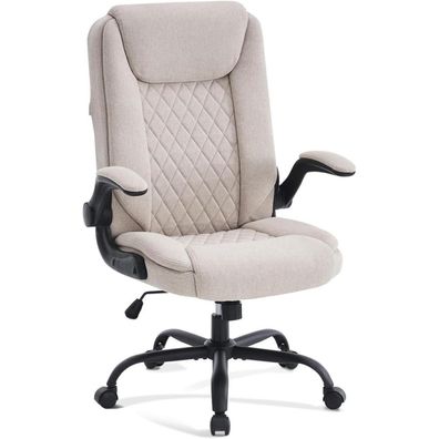 Castlove Ergonomischer Bürostuhl mit gepolsterten Armlehnen, Kopfstütze, 150kg
