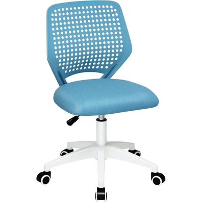 Nsmazxo Mixastep Ergonomischer Low-Back Mesh Bürostuhl mit Rädern, Armlos, Blau