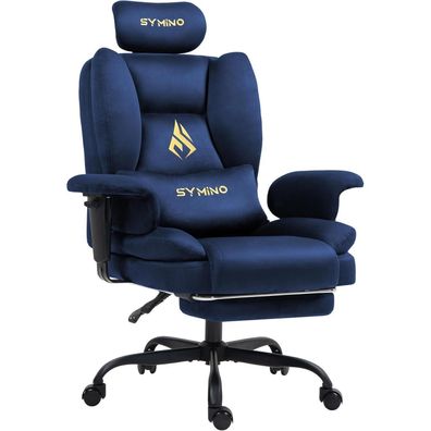 Symino Gaming Stuhl Chefsessel Bürostuhl Ergonomisch, Wildlederimitat, mit
