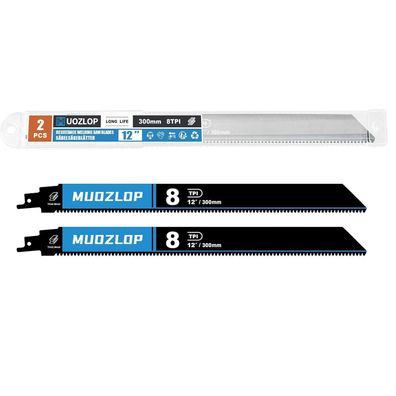 Muozlop Hartmetall Säbelsägeblätter 300mm 8TPI für Zähen Stahl, Gusseisen