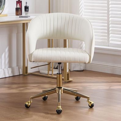 chairus Verstellbarer Bürostuhl aus PU-Kunstleder, Moderner Drehsessel für