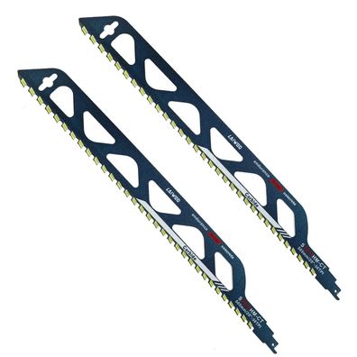 LAIWOO 2x Säbelsägeblätter Stein, Hartmetall, 455mm für Porenbeton, Ytong