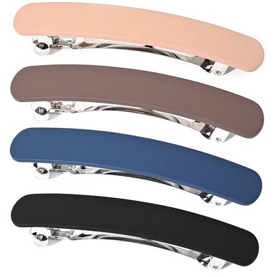 Fsmiling 4er Pack Haarspangen Damen - Französische Automatische Patentspangen