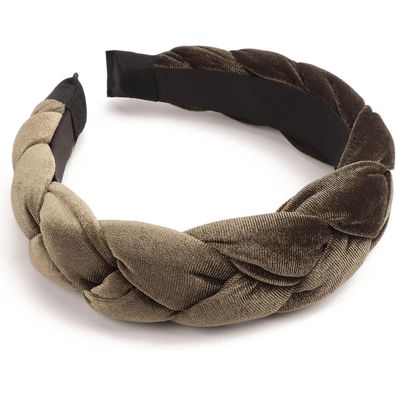 Dreshow Geflochtenes Samt Stirnband für Damen, elastischer Criss Cross