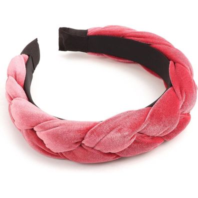 Dreshow Geflochtenes Samt Stirnband für Damen, Criss Cross Haarreifen