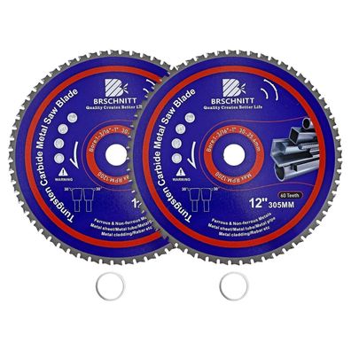 Brschnitt Metallkreissägeblatt 305mm 60T TCT (2 Stück)