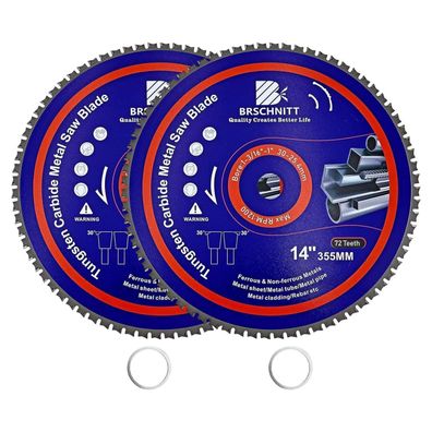 Brschnitt Metallkreissägeblatt 355mm 72T TCT (2 Stück)