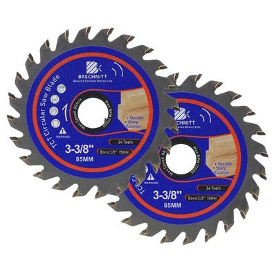 Brschnitt Kreissägeblatt 85mm, 24 Zähne, Hartmetall, für Holz und