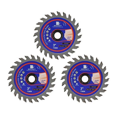 Brschnitt Hartmetall Kreissägeblatt 75mm (3 Zoll) 24Zähne für Holz & Kunststoff