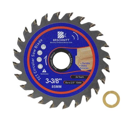 Brschnitt Kreissägeblatt 85mm, 24 Zähne, Hartmetall, für Holz und