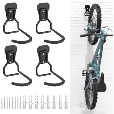 Housolution Fahrrad Wandhalterung L-Form, 4 Stück, platzsparend, vertikal, mit