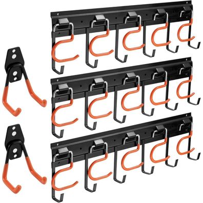 Sinoer 51 Zoll Ganzmetall Garagen- und Gartenwerkzeug-Organizer mit U-Haken für