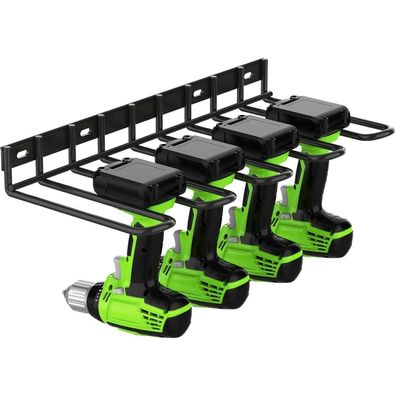 ENONCI Werkzeugspeicher Organizer, 4 Schlitze Bohrhalter Wandmontage Garage