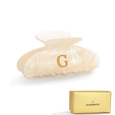 LILIE&WHITE Damen Haarklammer mit Buchstabe G - Handgefertigter Haarclip aus