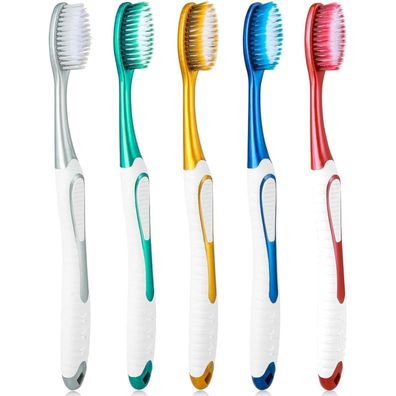 WLLHYF Extra weiche Zahnbürsten im 5er Set - Tragbar, ultra-sauber, ideal für
