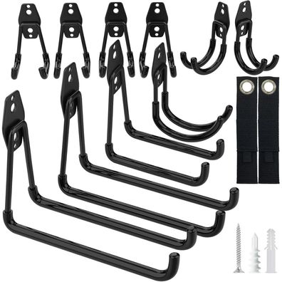 Kitmiido 12er Set Schwerlast Doppelhaken für Garage - Platzsparende