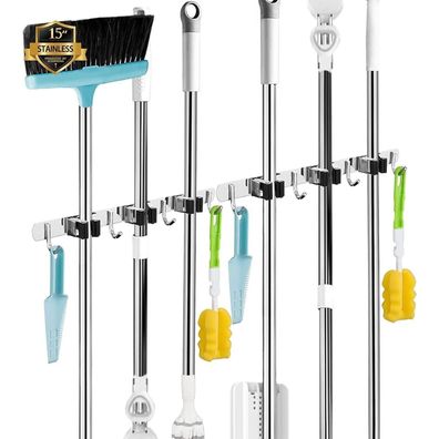 AceMining Besenhalterung Wand, 2er-Pack Schwerlast Gerätehalter aus Edelstahl