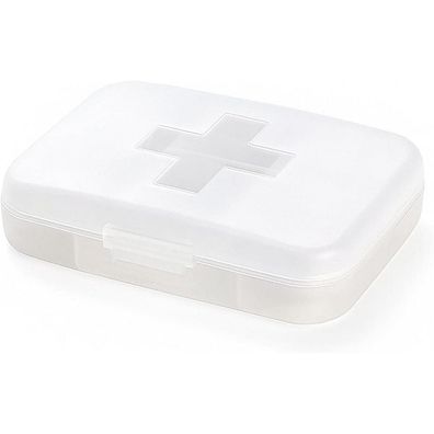 DTXLX Pillendose wöchentlich, tragbarer Pillen-Organizer mit 6 Gittern, ideal