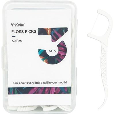 Y-Kelin Zahnseide, 50 Stück, Zahnstocher für effektive Zahnreinigung